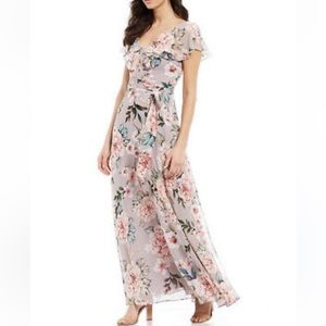 Eliza J Chiffon Floral Maxi Dress